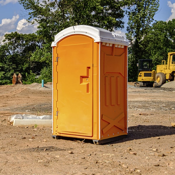 how often are the portable restrooms cleaned and serviced during a rental period in Walls